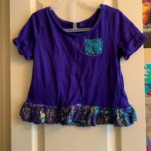 Sapphire girl sequin tee